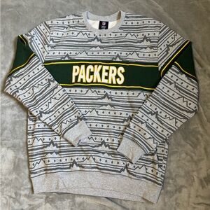 Packers Gray and Green Men's Sweater